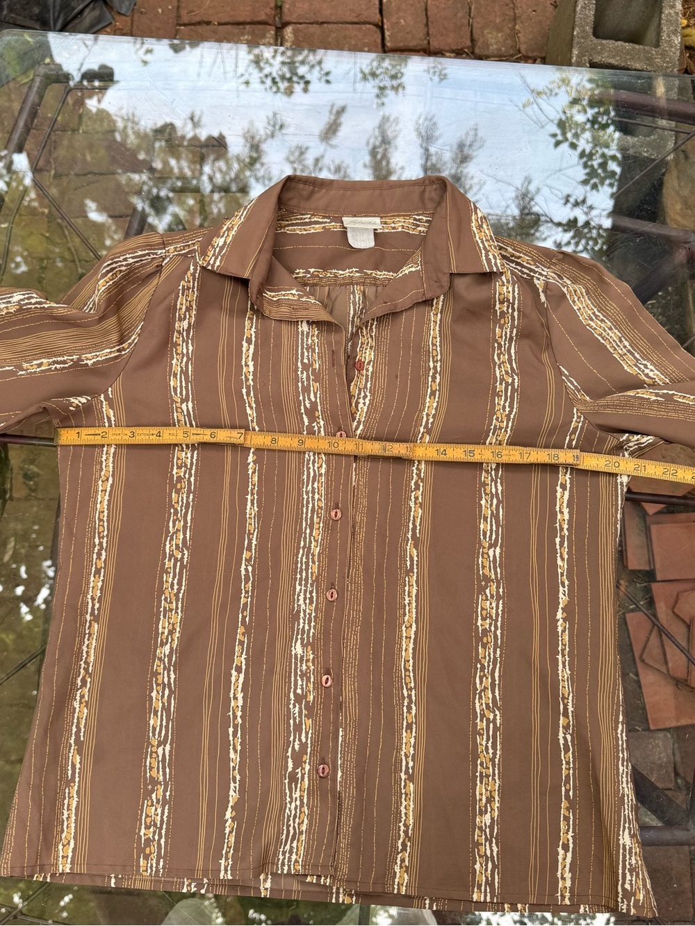VTG Blouse with Tree Bark Type Pattern - Picture 12 of 16